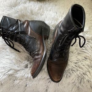 Vintage sturdy leather boho witchy boots